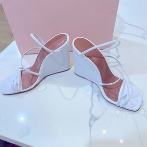 Amina Muaddi Naima wedge sandals